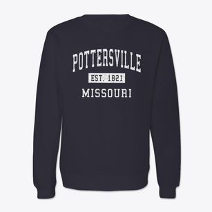 Pottersville Missouri Classic Established Crewneck Sweatshirt