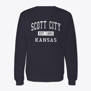 Scott City Kansas Classic Established Crewneck Sweatshirt