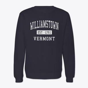 Williamstown Vermont Classic Established Crewneck Sweatshirt