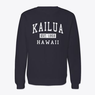 Kailua Hawaii Classic Established Crewneck Sweatshirt
