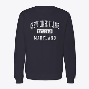 Chevy Chase Village Maryland Classic Established Crewneck Sweatshirt