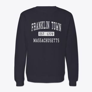Franklin Town Massachusetts Classic Established Crewneck Sweatshirt