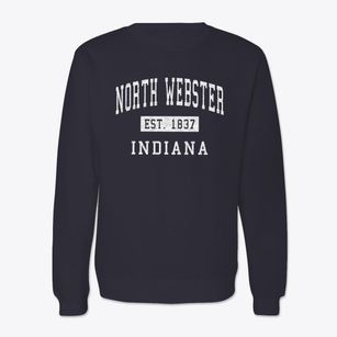 North Webster Indiana Classic Established Crewneck Sweatshirt