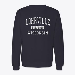 Lohrville Wisconsin Classic Established Crewneck Sweatshirt