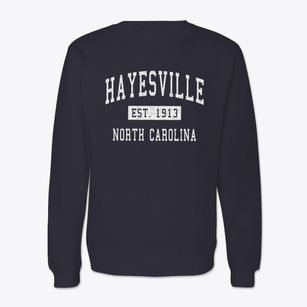 Hayesville North Carolina Classic Established Crewneck Sweatshirt