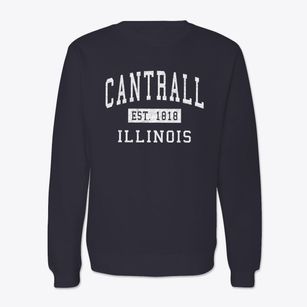 Cantrall Illinois Classic Established Crewneck Sweatshirt