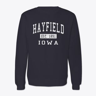 Hayfield Iowa Classic Established Crewneck Sweatshirt