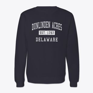 Dunlinden Acres Delaware Classic Established Crewneck Sweatshirt
