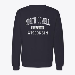 North Lowell Wisconsin Classic Established Crewneck Sweatshirt