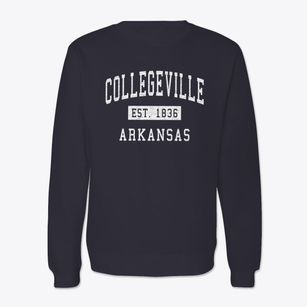 Collegeville Arkansas Classic Established Crewneck Sweatshirt