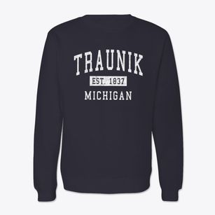 Traunik Michigan Classic Established Crewneck Sweatshirt
