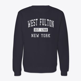 West Fulton New York Classic Established Crewneck Sweatshirt