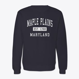 Maple Plains Maryland Classic Established Crewneck Sweatshirt