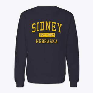 Sidney Nebraska Classic Established Crewneck Sweatshirt