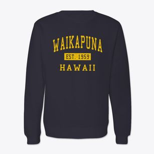 Waikapuna Hawaii Classic Established Crewneck Sweatshirt