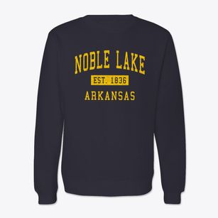 Noble Lake Arkansas Classic Established Crewneck Sweatshirt