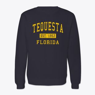 Tequesta Florida Classic Established Crewneck Sweatshirt