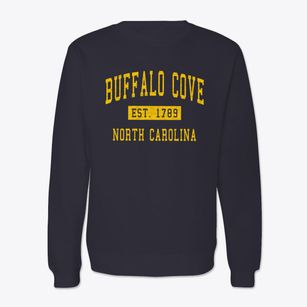Buffalo Cove North Carolina Classic Established Crewneck Sweatshirt