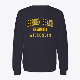 Bergen Beach Wisconsin Classic Established Crewneck Sweatshirt