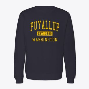 Puyallup Washington Classic Established Crewneck Sweatshirt