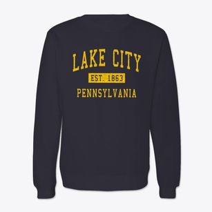 Lake City Pennsylvania Classic Established Crewneck Sweatshirt