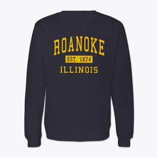 Roanoke Illinois Classic Established Crewneck Sweatshirt