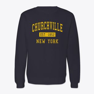 Churchville New York Classic Established Crewneck Sweatshirt