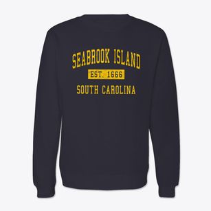 Seabrook Island South Carolina Classic Established Crewneck Sweatshirt