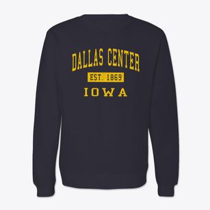 Dallas Center Iowa Classic Established Crewneck Sweatshirt