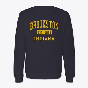 Brookston Indiana Classic Established Crewneck Sweatshirt