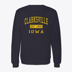 Clarksville Iowa Classic Established Crewneck Sweatshirt