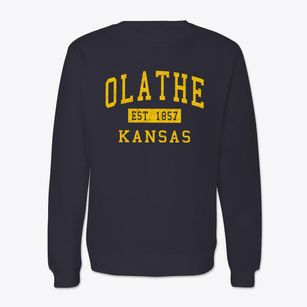 Olathe Kansas Classic Established Crewneck Sweatshirt