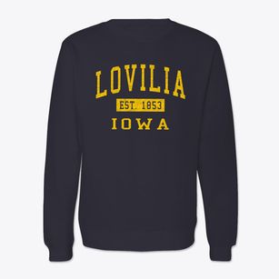 Lovilia Iowa Classic Established Crewneck Sweatshirt