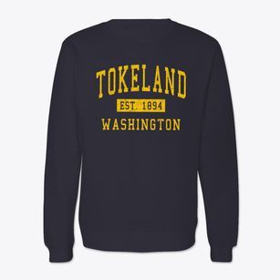 Tokeland Washington Classic Established Crewneck Sweatshirt