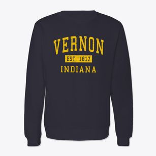 Vernon Indiana Classic Established Crewneck Sweatshirt