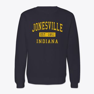 Jonesville Indiana Classic Established Crewneck Sweatshirt