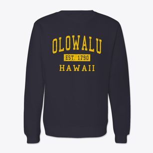 Olowalu Hawaii Classic Established Crewneck Sweatshirt