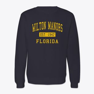 Wilton Manors Florida Classic Established Crewneck Sweatshirt
