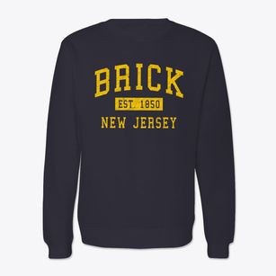 Brick New Jersey Classic Established Crewneck Sweatshirt