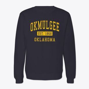Okmulgee Oklahoma Classic Established Crewneck Sweatshirt