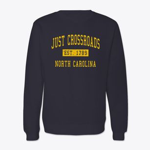 Just Crossroads North Carolina Classic Established Crewneck Sweatshirt
