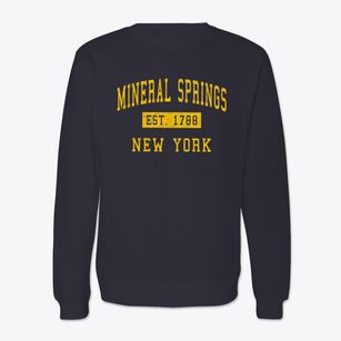 Mineral Springs New York Classic Established Crewneck Sweatshirt