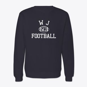 W J Christian School Classic Football Crewneck Sweatshirt