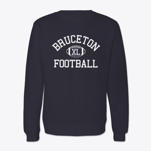 Bruceton Schools Classic Football Crewneck Sweatshirt