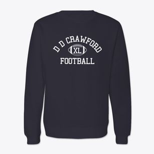 D D Crawford Primary School Classic Football Crewneck Sweatshirt
