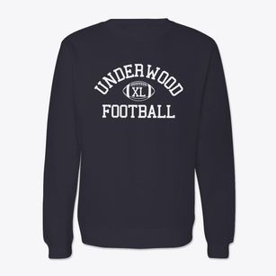 Underwood High School Classic Football Crewneck Sweatshirt