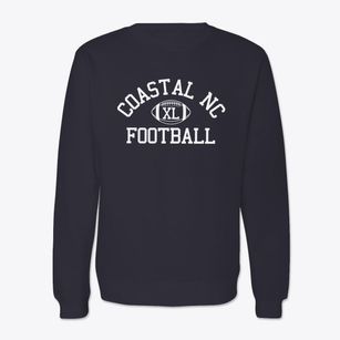 Coastal North Carolina Homeschool Classic Football Crewneck Sweatshirt