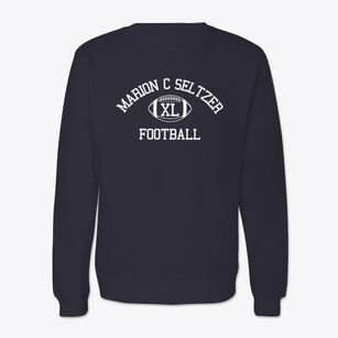 Marion C Seltzer School Classic Football Crewneck Sweatshirt