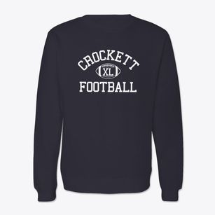 Crockett High School Classic Football Crewneck Sweatshirt