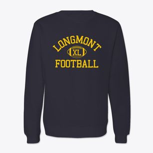 Longmont High School Classic Football Crewneck Sweatshirt